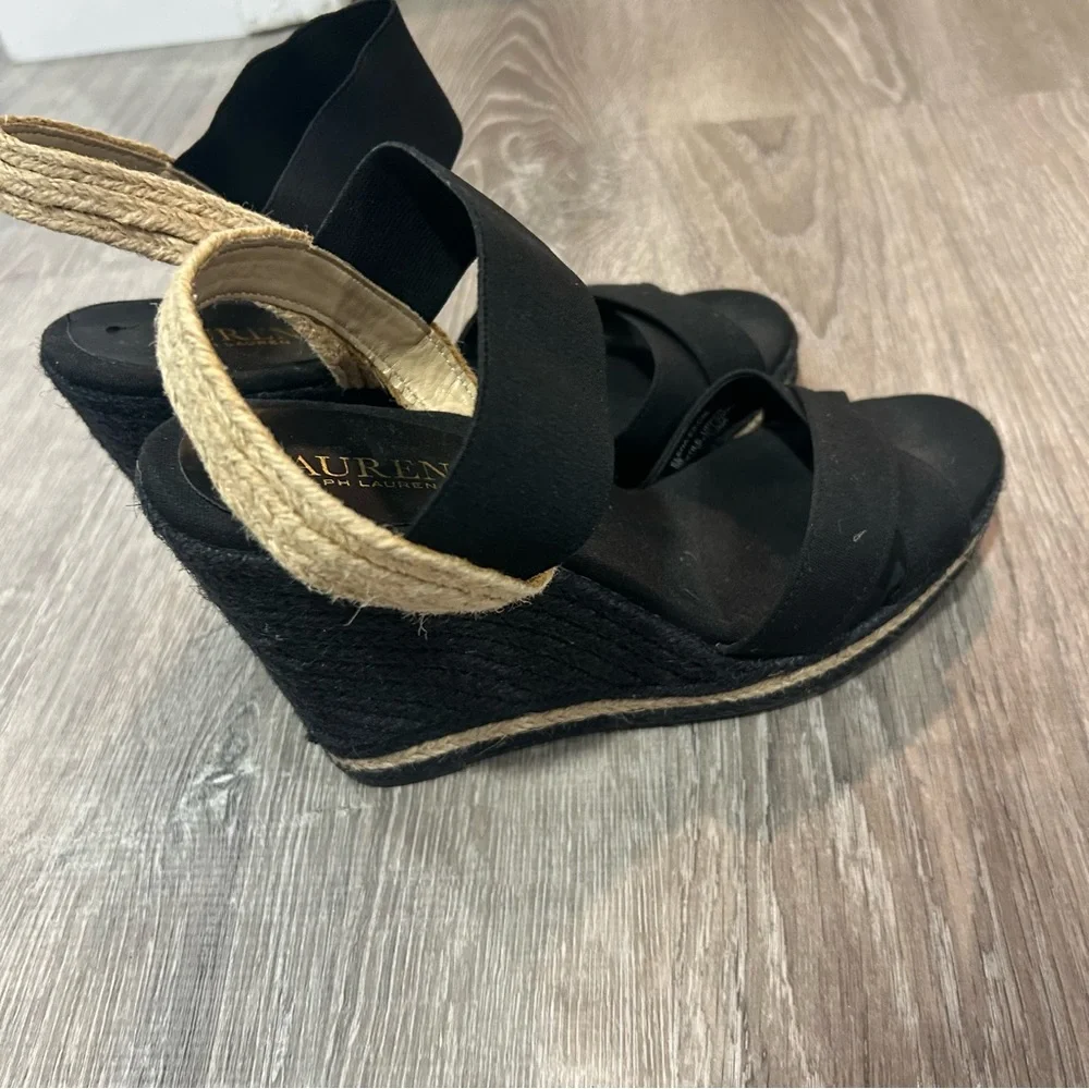 Lauren Ralph Lauren Women's Elena Espadrille Wedge Sandal Size 9